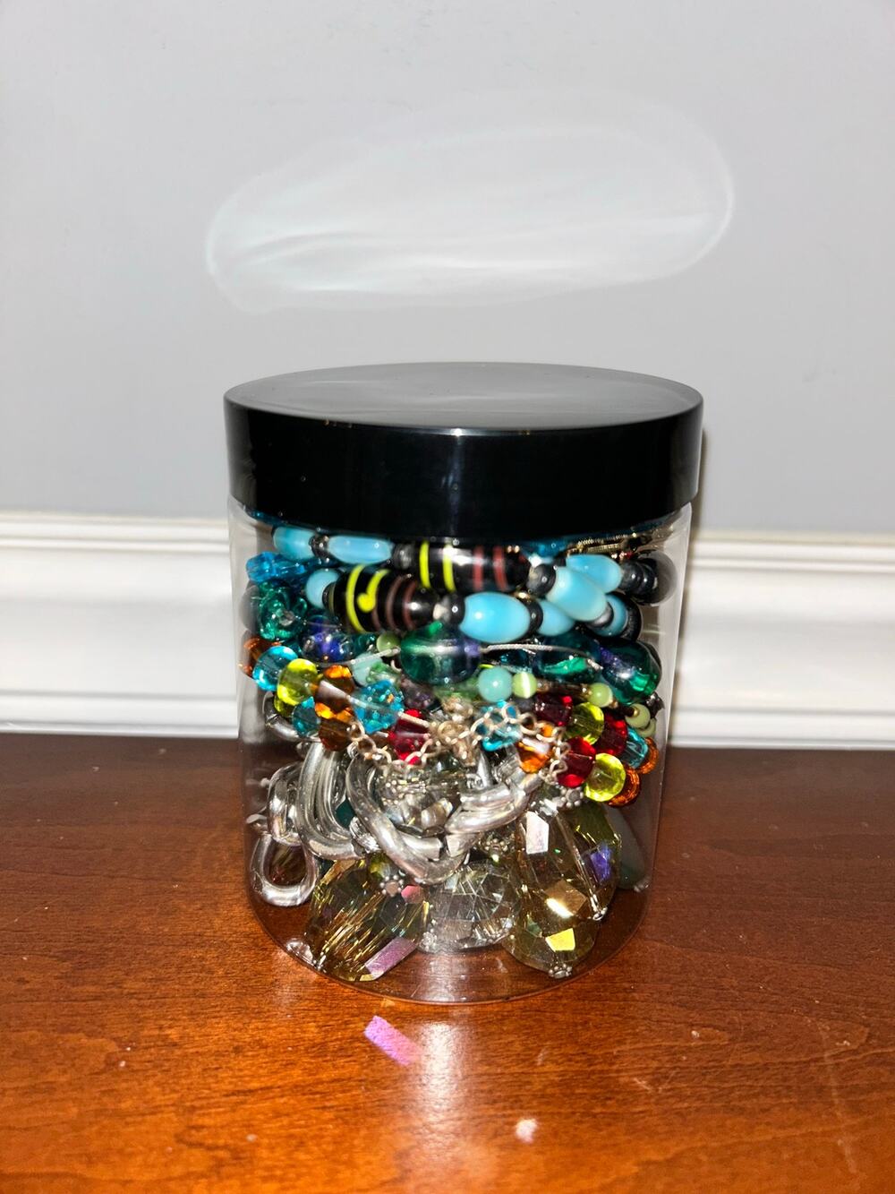 Gemstone and Glass Necklace Mystery Jar - Curated Wearable Estate Lot 16 oz